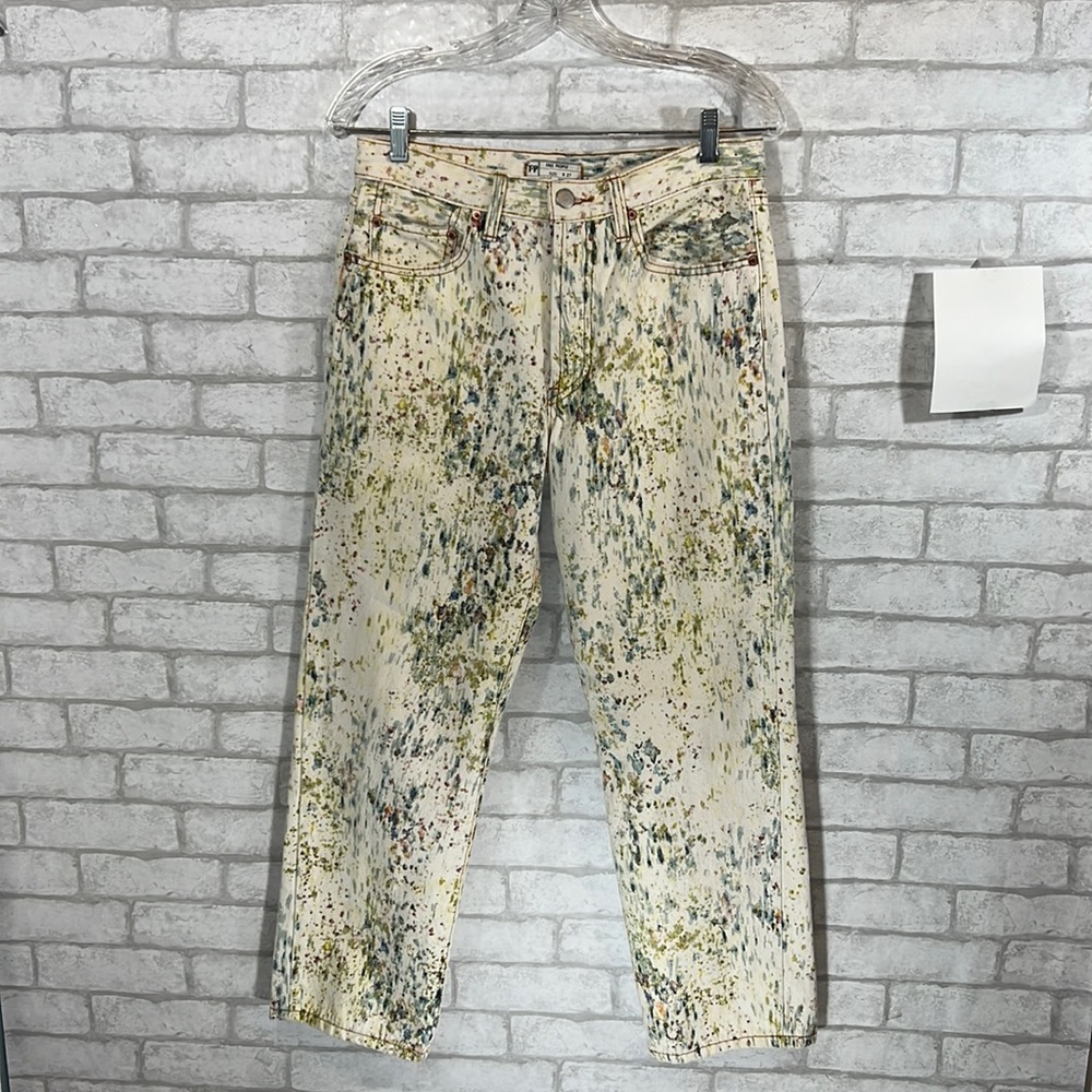 Free people universal boyfriend tie dye jeans size 27